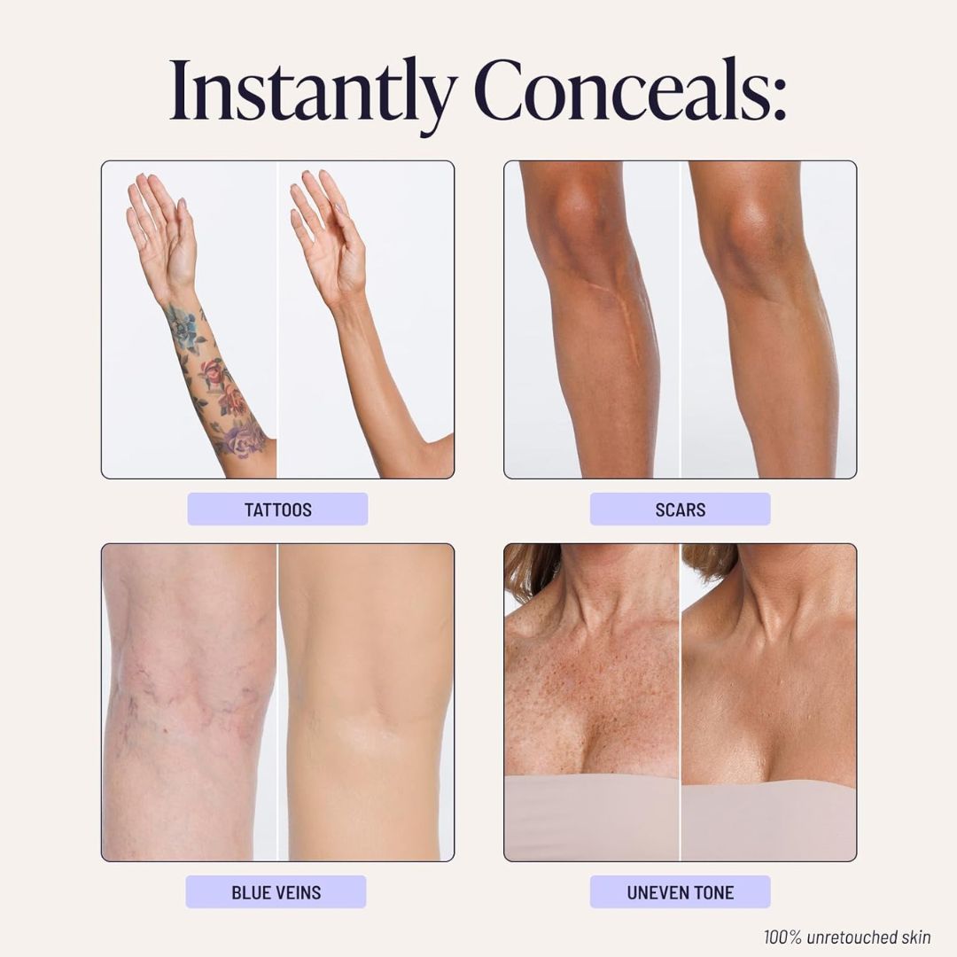 Body Coverage Set – Leg Makeup & Brush for Spider Veins and Uneven Skin Tone