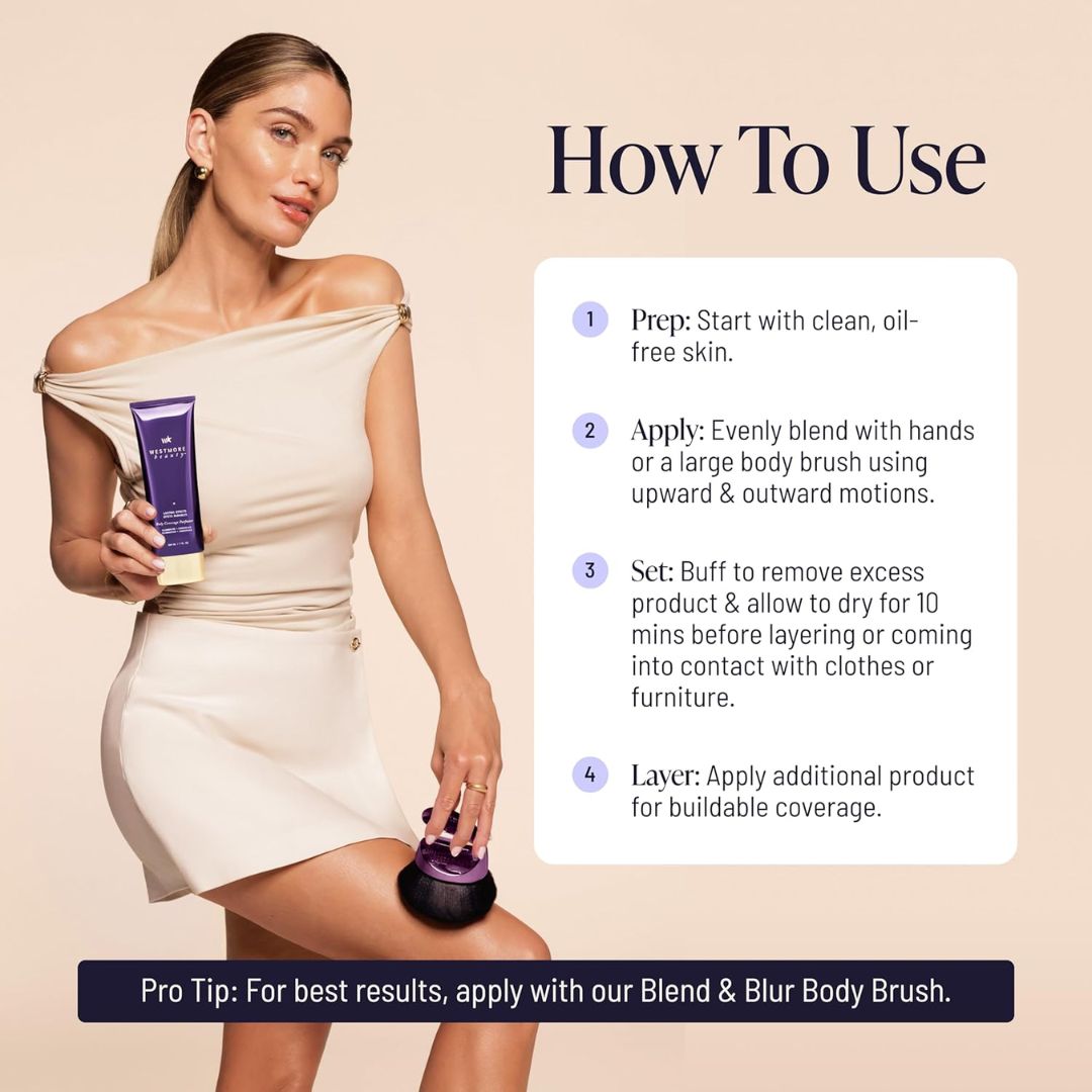 Body Coverage Set – Leg Makeup & Brush for Spider Veins and Uneven Skin Tone