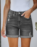 High-Waisted Denim Shorts