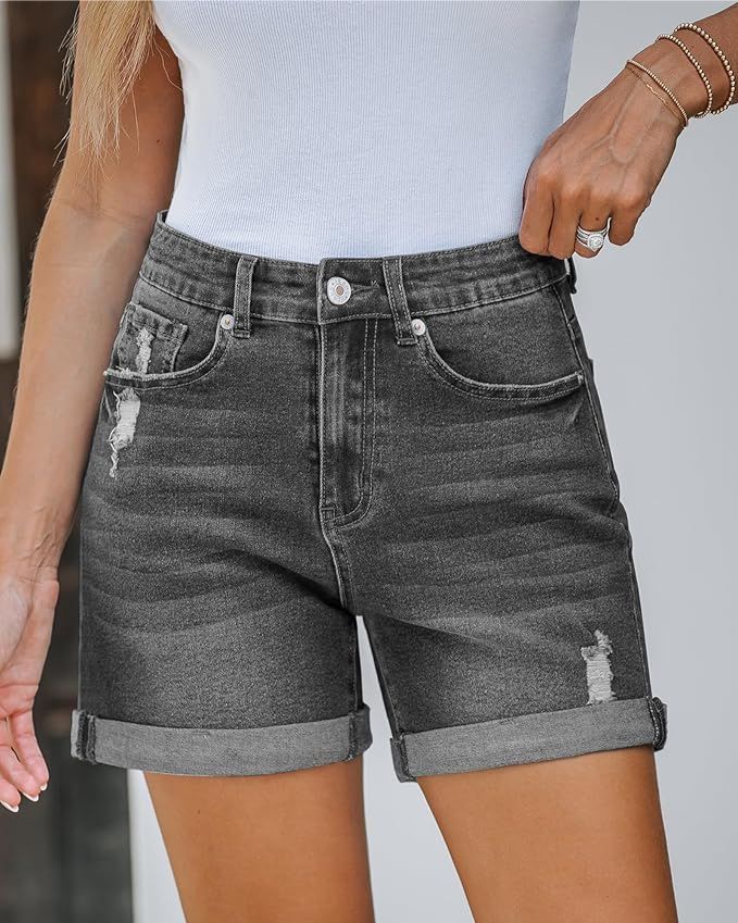 High-Waisted Denim Shorts
