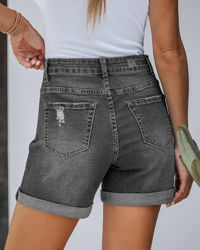 High-Waisted Denim Shorts