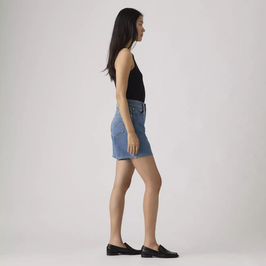 High-Rise Denim Shorts