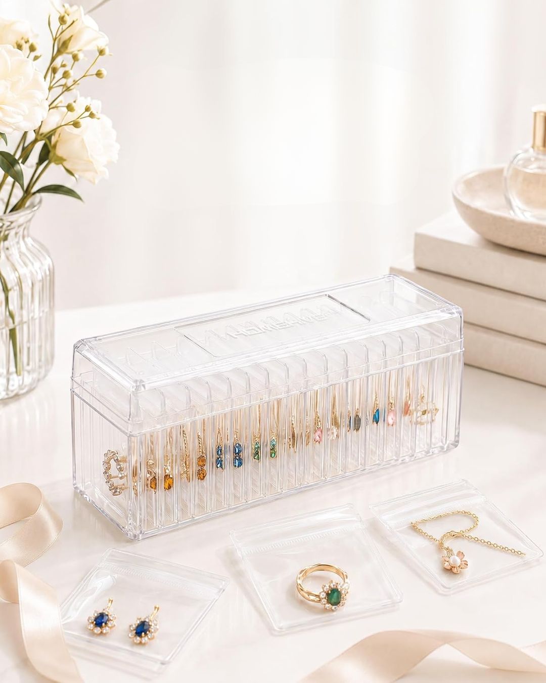 Clear Jewelry Organizer – 20 Individual Storage Pouches