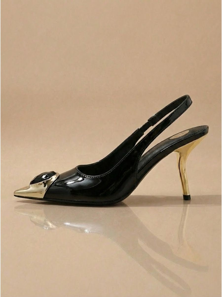 Pointed slingback heels