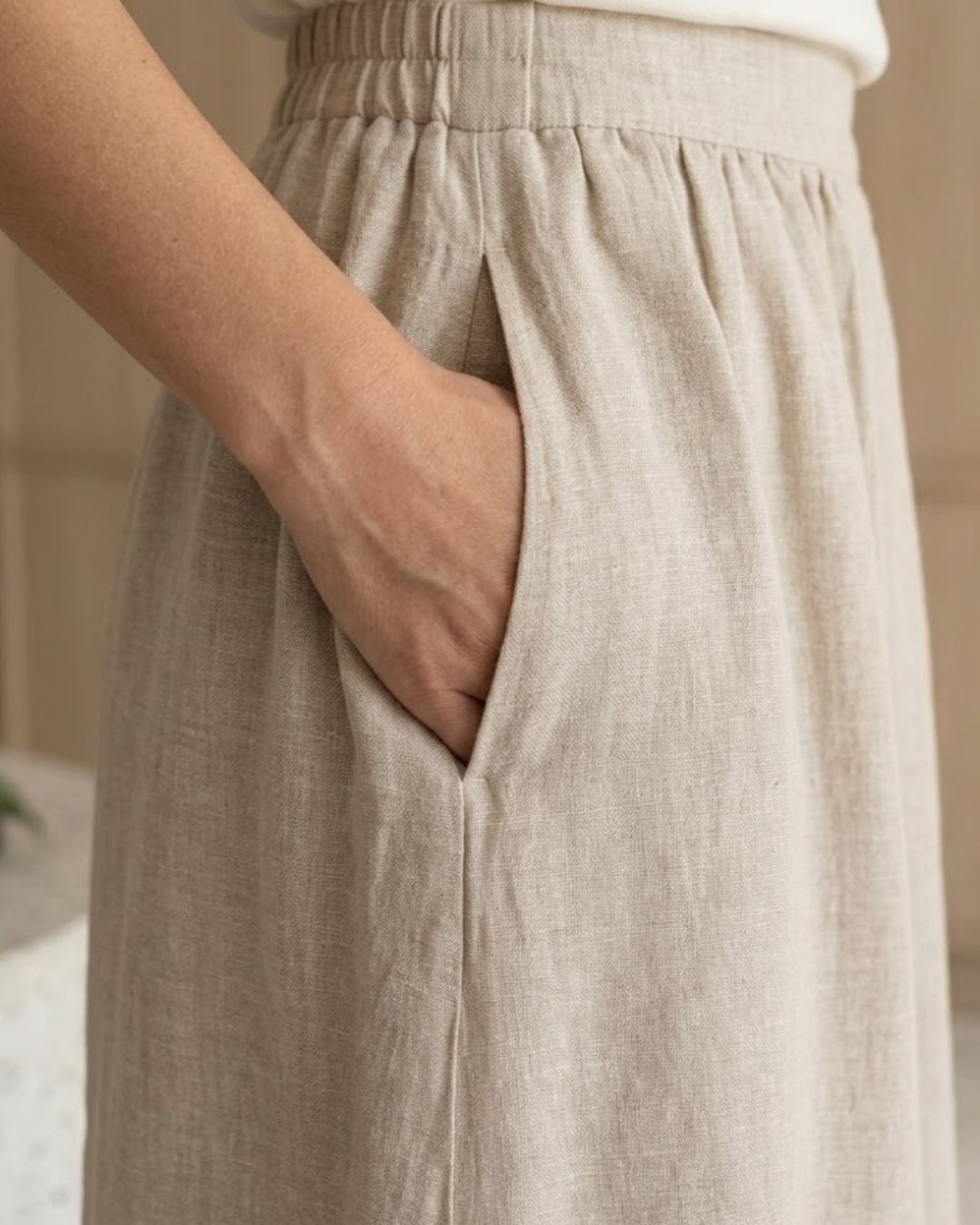 Nordyard Linen Maxi Skirt