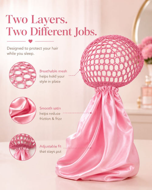 2-in-1 Satin Bonnet & Style Net