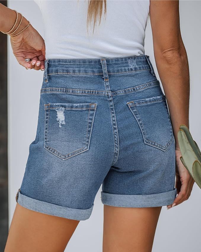 High-Waisted Denim Shorts
