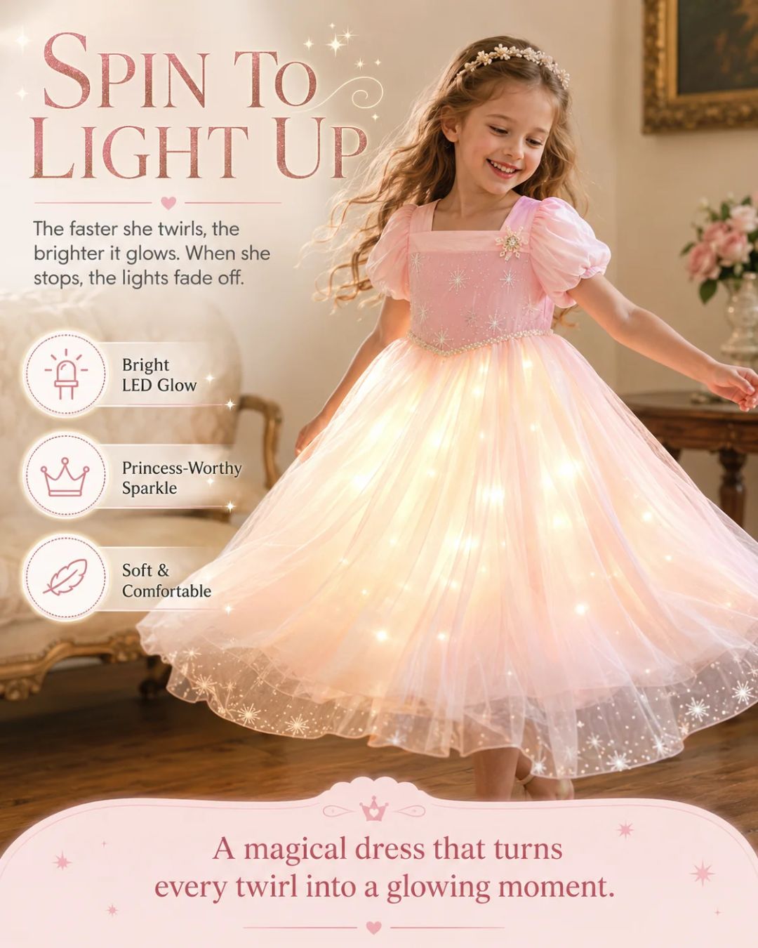 Twirl & Glow Light-Up Princess Dress