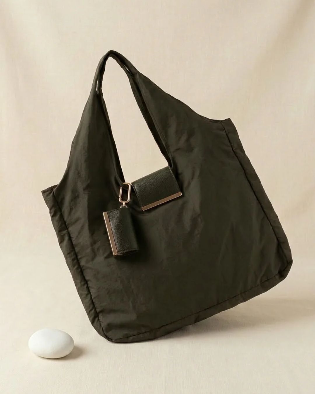 Clip-On Foldable Tote Bag